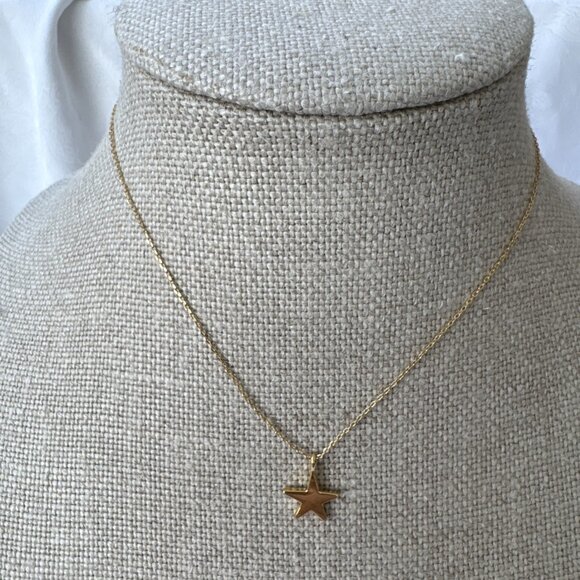 Kate Spade Gold Tone CZ Crystal Star Pendant Necklace Chic Fashion Trendy Style - Picture 4 of 14